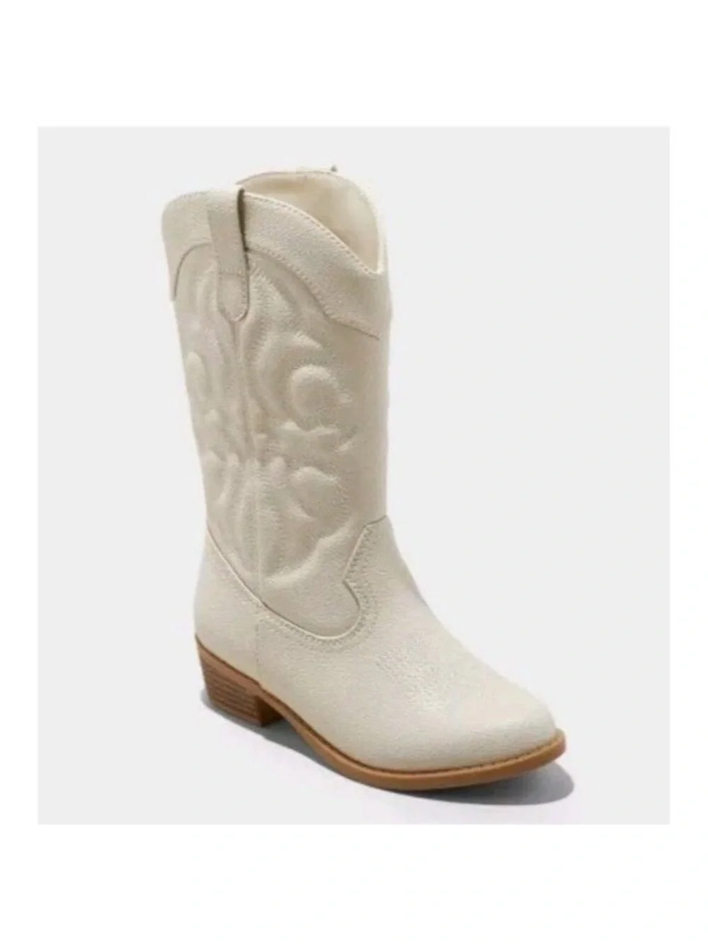 Kids' Montana Zipper Western Boots - Cat & Jack™ - White